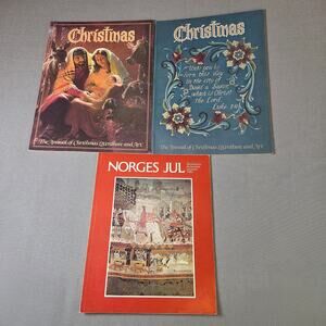 Christmas Annual Literature Art Vol 51 52 + Norges Jul 1982 Holiday Books